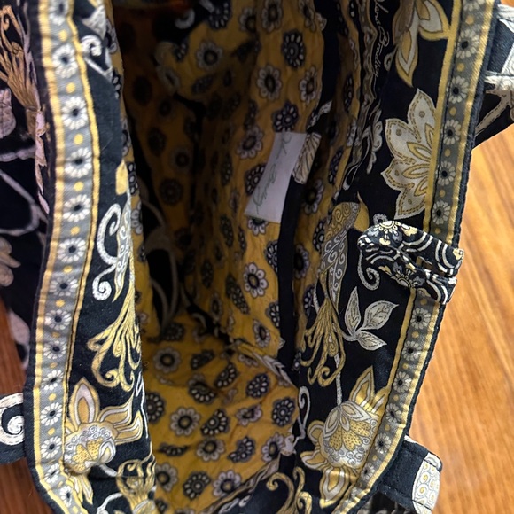 Vera Bradley Black and Gold Floral Shoulder Bag - Picture 6 of 6